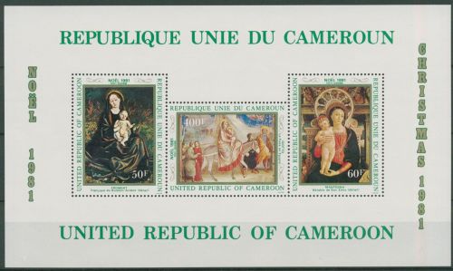 Kamerun 1981 Weihnachten Gemälde Block 19 postfrisch (C41714)