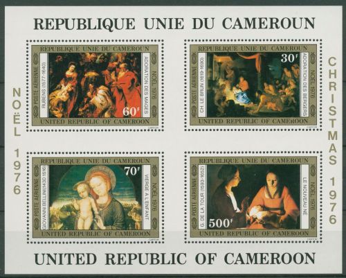 Kamerun 1976 Weihnachten Gemälde Block 11 postfrisch (C41715)