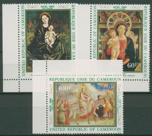 Kamerun 1981 Weihnachten Gemälde 965/67 postfrisch