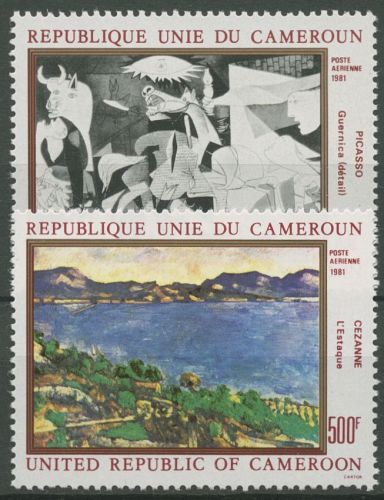 Kamerun 1981 Gemälde von Pablo Picasso und Paul Cézanne 963/64 postfrisch