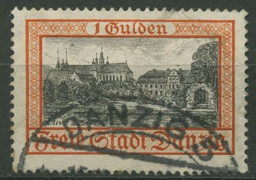 Danzig 1925 Freimarke Schloss und Kloster Olivia 212 b gestempelt