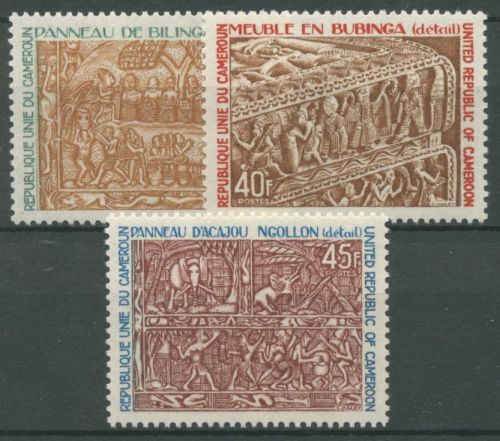Kamerun 1974 Einheimisches Kunsthandwerk Schnitzerei 763/65 postfrisch