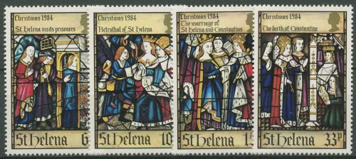 St. Helena 1984 Weihnachten Buntglasfenster 414/17 postfrisch