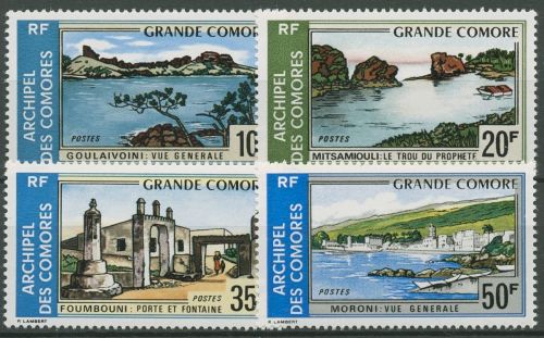 Komoren 1973 Sehenswürdigkeiten der Insel Grande Comore 151/54 postfrisch