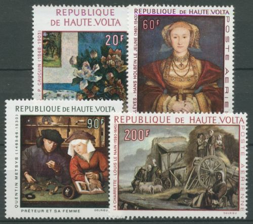 Obervolta 1968 Gemälde Gauguin Holbein 240/43 postfrisch