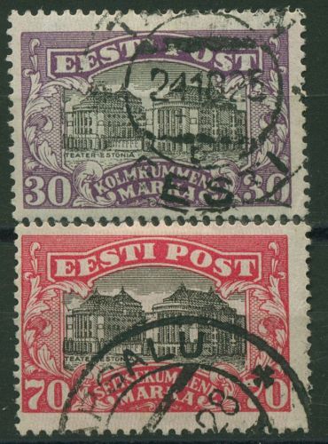 Estland 1924 Nationaltheater Tallin 55/56 gestempelt