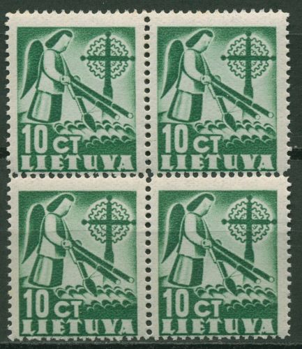 Litauen 1940 Frieden Engel 438 Viererblock postfrisch