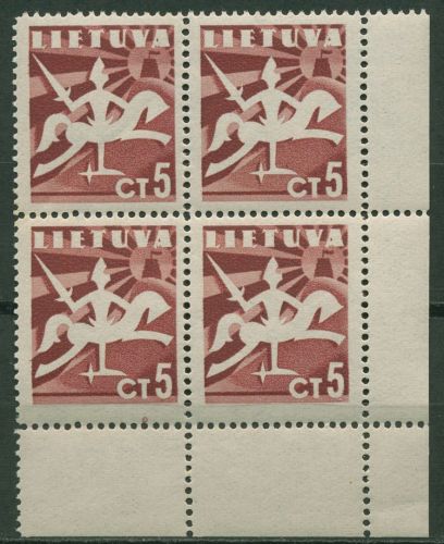 Litauen 1940 Frieden 437 4er-Block Ecke 4 postfrisch