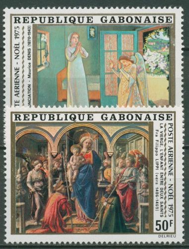 Gabun 1975 Weihnachten Gemälde 573/74 postfrisch