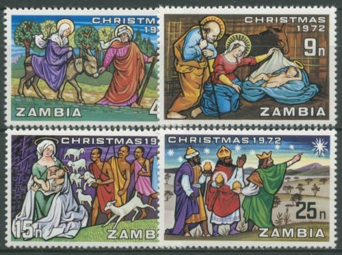 Sambia 1972 Weihnachten Weihnachtsgeschichte 93/96 postfrisch