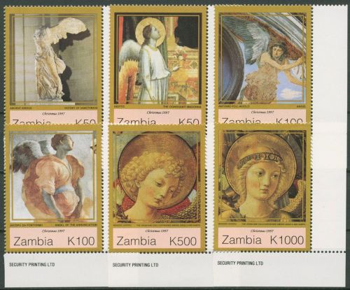 Sambia 1997 Weihnachten Engel 736/41 postfrisch