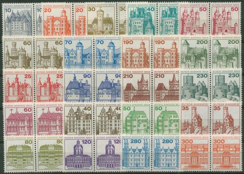 Berlin 1977/82 Burgen & Schlösser komplett 532/677 waag. Paare postfrisch