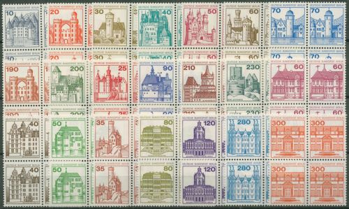 Berlin 1977/82 Burgen & Schlösser komplett 532/677 4er-Block postfrisch