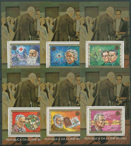Guinea-Bissau 1977 75 J. Nobelpreis Einstein Block 55/60 A postfrisch (C28820)