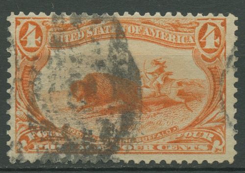 USA 1898 Omaha Trans-Mississippi-Ausstellung Büffeljagd 119 gestempelt