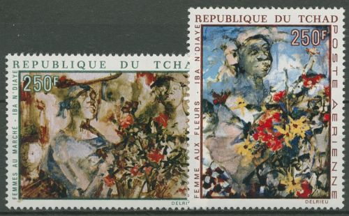 Tschad 1970 Gemälde von Iba N'Diaye 321/22 postfrisch