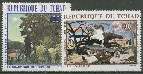 Tschad 1968 Gemälde von Henri Rousseau 201/02 postfrisch