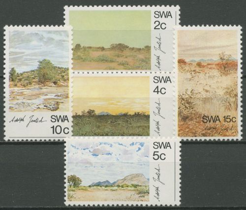 Südwestafrika 1973 Gemälde von Adolph Jentsch Landschaften 368/72 postfrisch