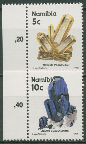 Namibia 1991 Mineralien Papier phosphoreszierend 685/86 y postfrisch