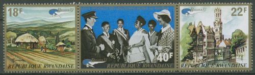 Ruanda 1972 BELGICA Brüssel Königsfamilie 510/12 A ZD postfrisch (C41723)