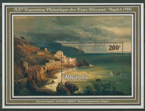 Ruanda 1980 EUROPAFRIQUE Neapel Gemälde Block 89 postfrisch (C41726)