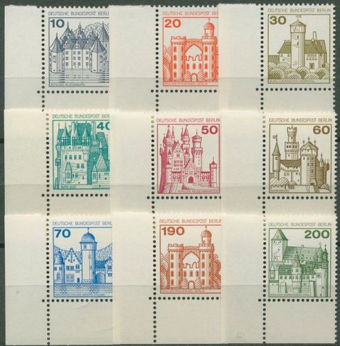 Berlin 1977 Burgen & Schlösser 532/40 Ecke 3 postfrisch