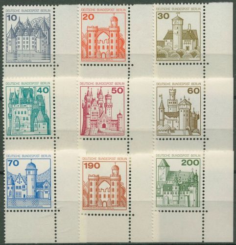 Berlin 1977 Burgen & Schlösser 532/40 Ecke 4 postfrisch