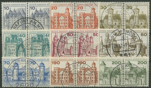 Berlin 1977 Burgen & Schlösser 532/40 waag. Paare gestempelt