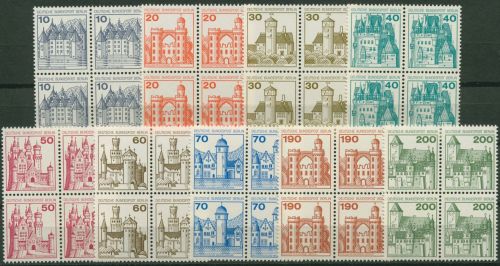 Berlin 1977 Burgen & Schlösser 532/40 4er-Block postfrisch