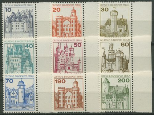 Berlin 1977 Burgen & Schlösser mit Seitenrand 532/40 SR re. postfrisch