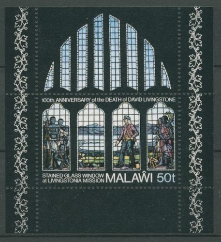 Malawi 1973 David Livingstone Glasmalerei Block 34 postfrisch (C25006)