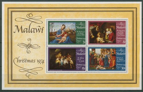 Malawi 1974 Weihnachten Gemälde Block 38 postfrisch (C41740)
