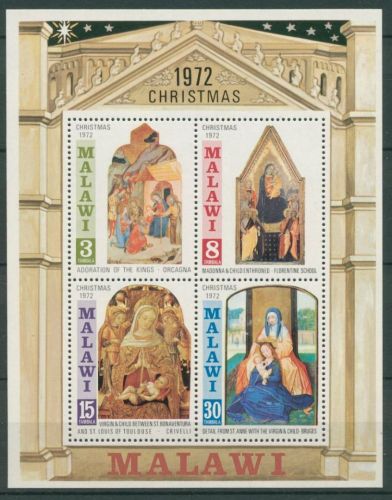 Malawi 1972 Weihnachten Gemälde Block 29 postfrisch (C25002)