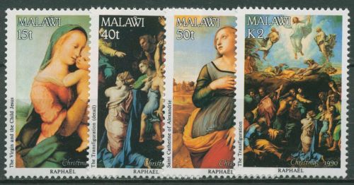Malawi 1990 Weihnachten Gemälde von Raffael 561/64 postfrisch
