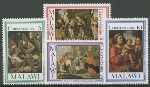 Malawi 1981 Weihnachten Gemälde 368/71 postfrisch