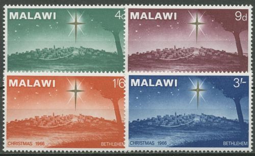 Malawi 1966 Weihnachten Stern über Bethlehem 60/63 postfrisch