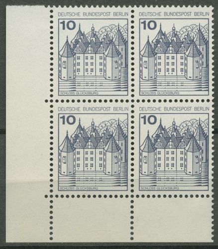 Berlin 1977 Burgen & Schlösser 532 4er-Block Ecke 3 postfrisch