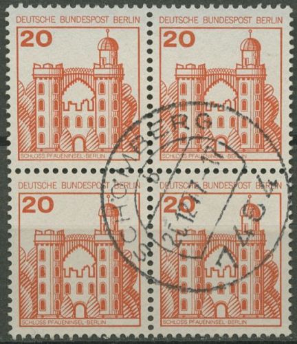 Berlin 1977 Burgen & Schlösser 533 4er-Block gestempelt