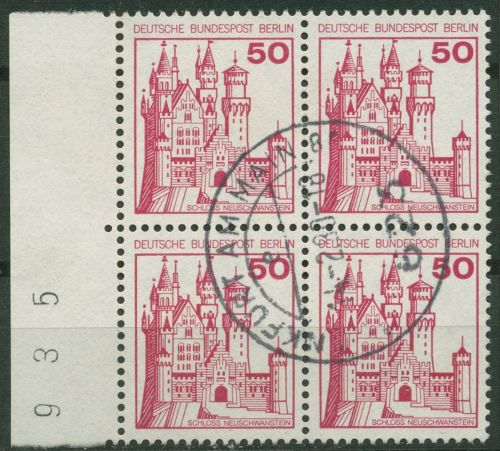 Berlin 1977 Burgen & Schlösser 536 4er-Block gestempelt