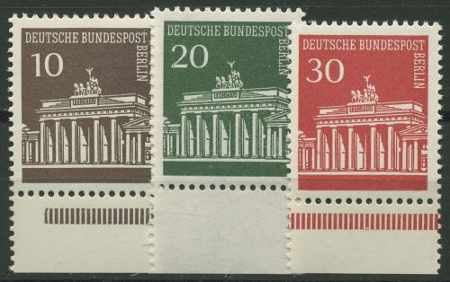 Berlin 1966 Brandenburger Tor aus Markenheftchenbogen 286/88 UR MHB postfrisch