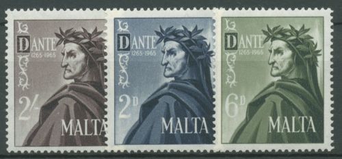Malta 1965 Dante Alighieri Fresko 320/22 postfrisch