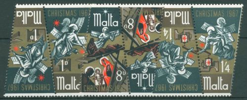 Malta 1967 Weihnachten Engel Kehrdruckpaare 364/66 KD-Paare postfrisch