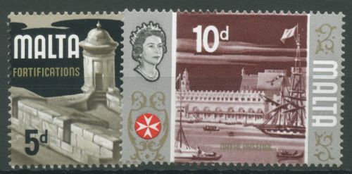 Malta 1970 Geschichte Königin Elisabeth II., Bauwerke 412/13 postfrisch