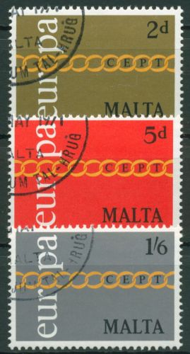 Malta 1971 Europa CEPT Kette 422/24 gestempelt