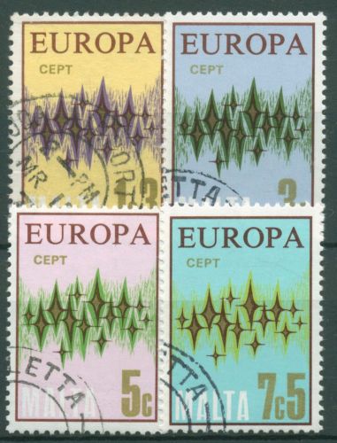 Malta 1972 Europa CEPT Sterne 450/53 gestempelt
