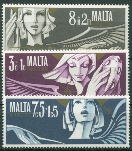 Malta 1972 Weihnachten Engel 454/56 postfrisch