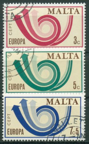 Malta 1973 Europa CEPT Posthorn 472/74 gestempelt