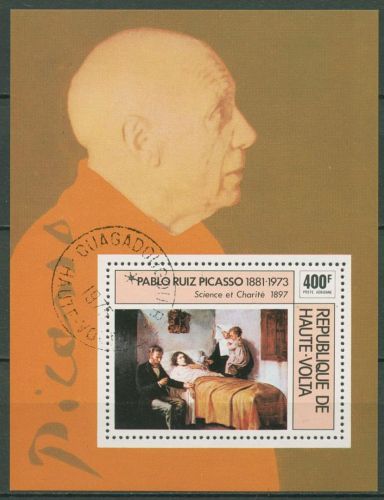 Obervolta 1975 2. Todestag des Malers Pablo Picasso Block 37 gestempelt (C41751)