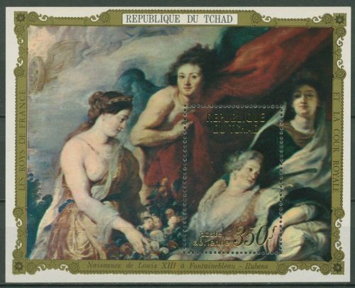 Tschad 1972 Französische Könige Gemälde von Rubens Block 53 postfrisch (C41765)