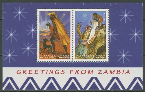 Sambia 1998 Weihnachten Sambische Sagen Block 45 postfrisch (C41805)